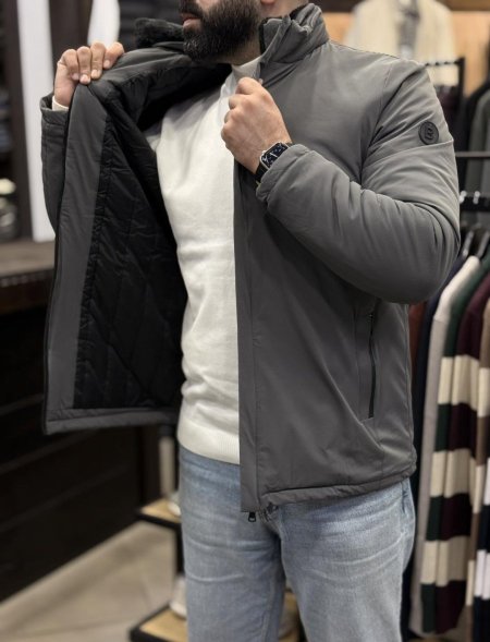 جاكيت نايلون مع قبة فرو BRO MAN